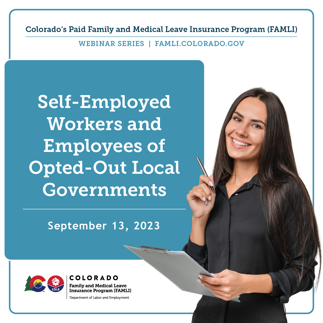 Webinar for Self-employer and employees of opt-ed out local governments