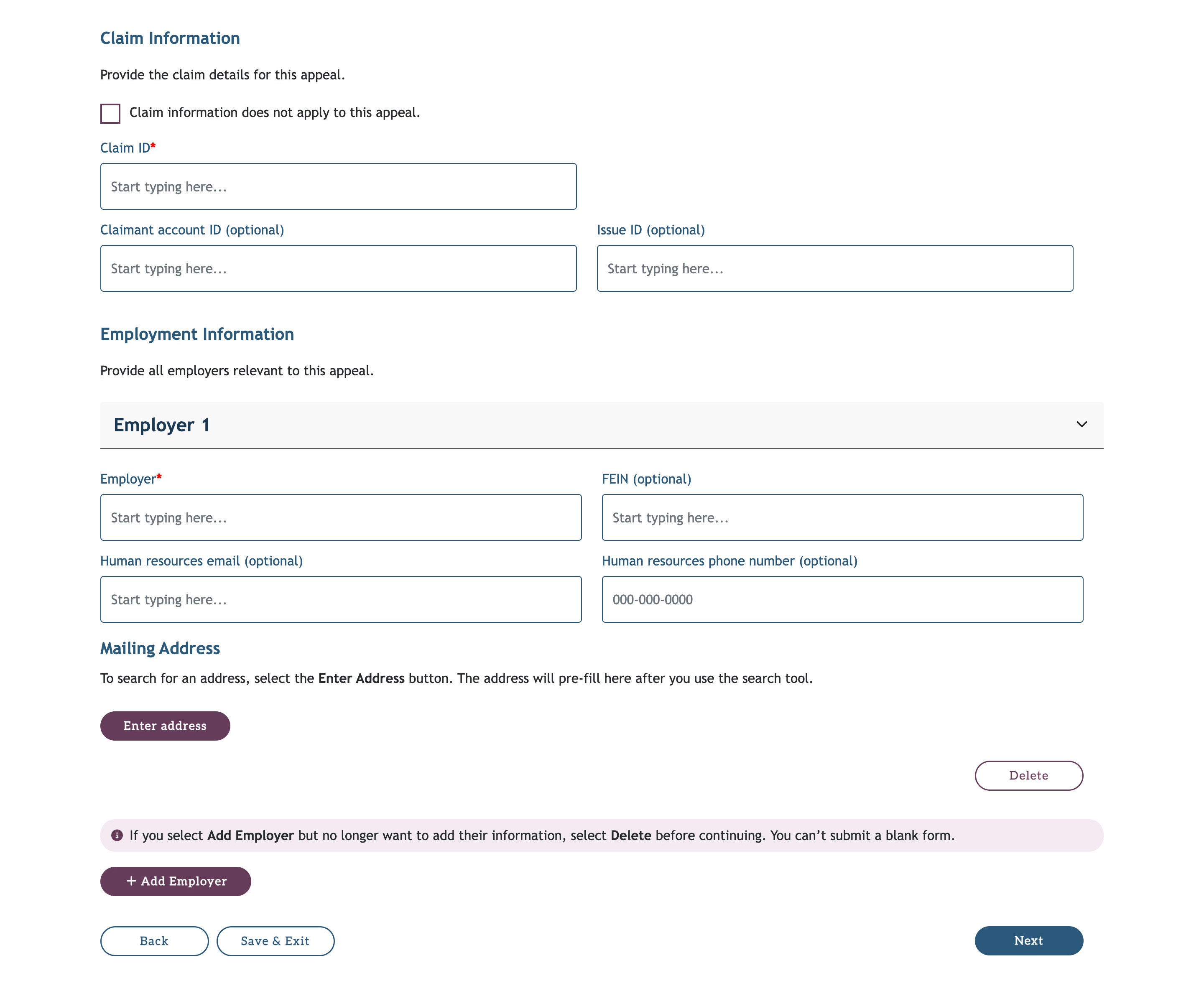 My FAMLI+ User Guide: Appeals Claim Information