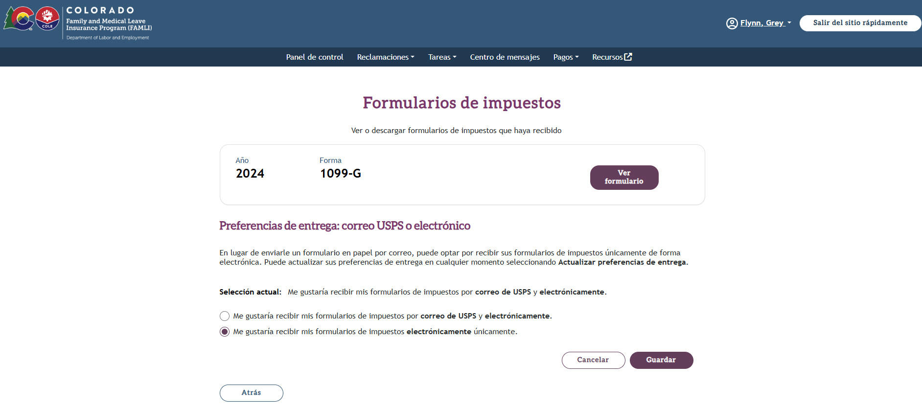 Formularios de impuestos