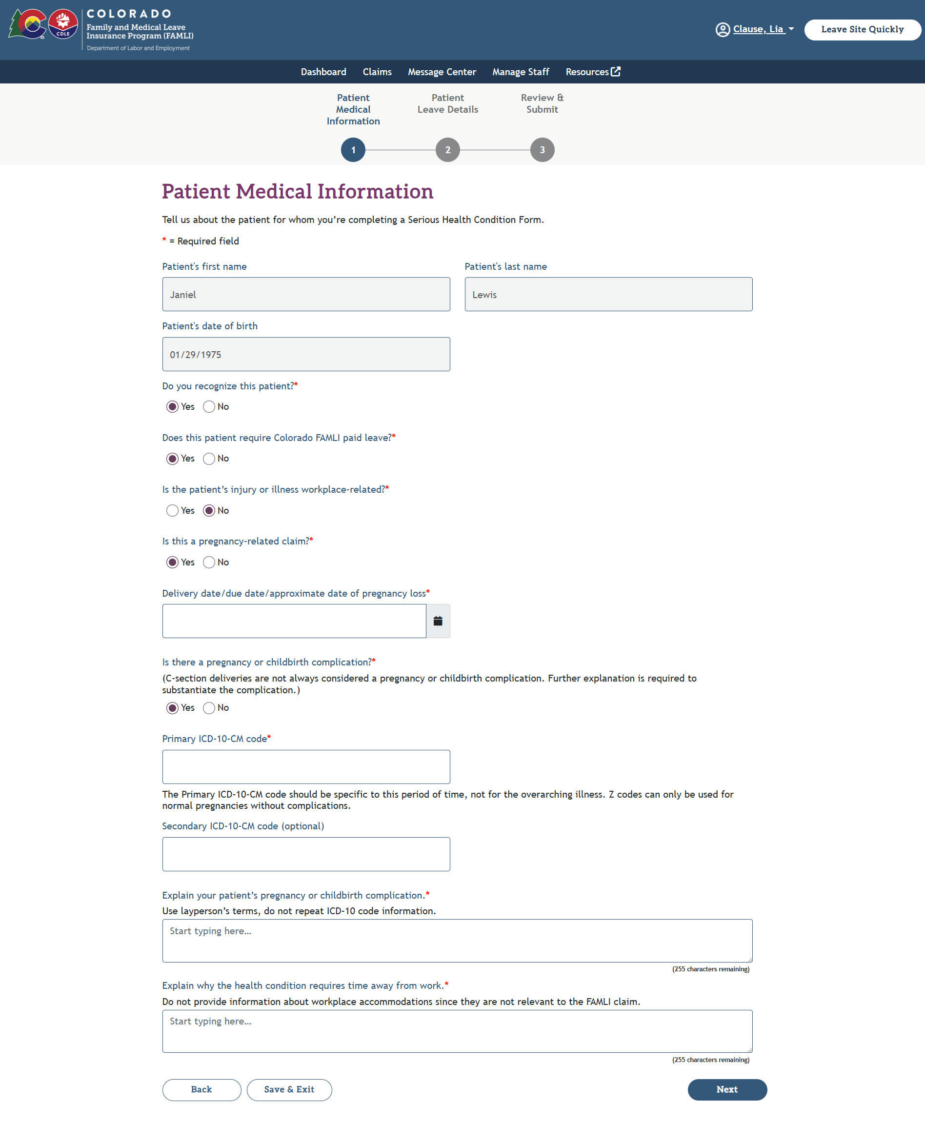 My FAMLI+ HCP 4.10 View and Certify SHCF Patient Medical Information