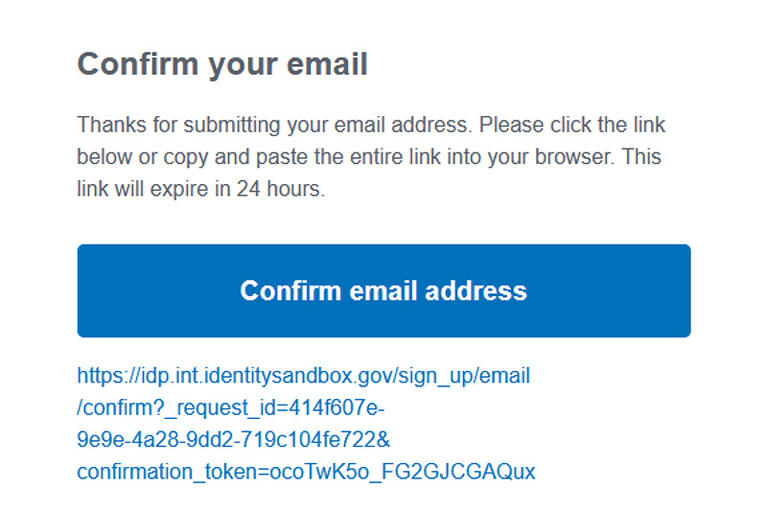 My FAMLI+ Confirm your email screenshot