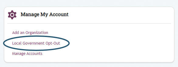 My FAMLI+ Employer Local Governments Opting Out Manage My Account Card