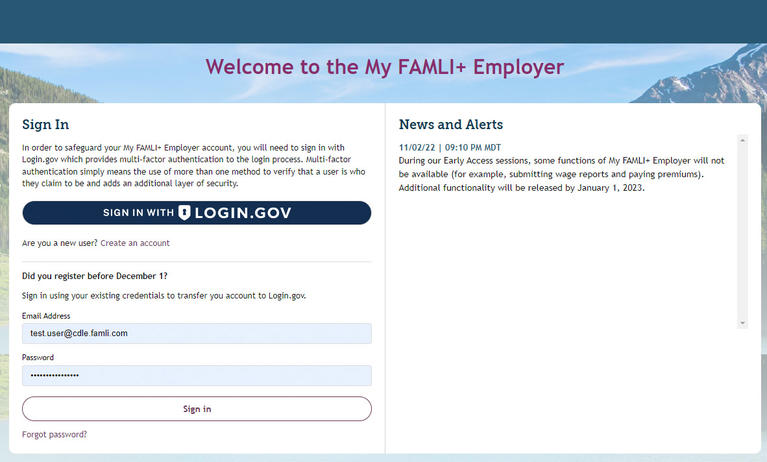 My FAMLI+ Employer Pay Private Plan Application Fee Login Portal