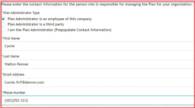 My FAMLI+ Employer Self-Insured Private Plan Administrator Type